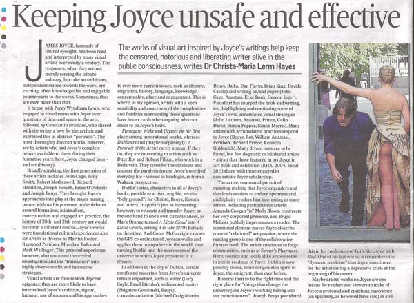 Joyce in Art article
